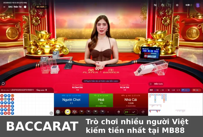 MB88 Casino Online – Chơi trực tiếp cùng Deadler xinh đẹp 3 baccarat casino mb88