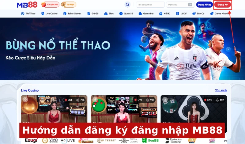 Hướng dẫn đăng ký & đăng nhập MB88 chi tiết nhất 2025 2 Truy cập link chính thức MB88