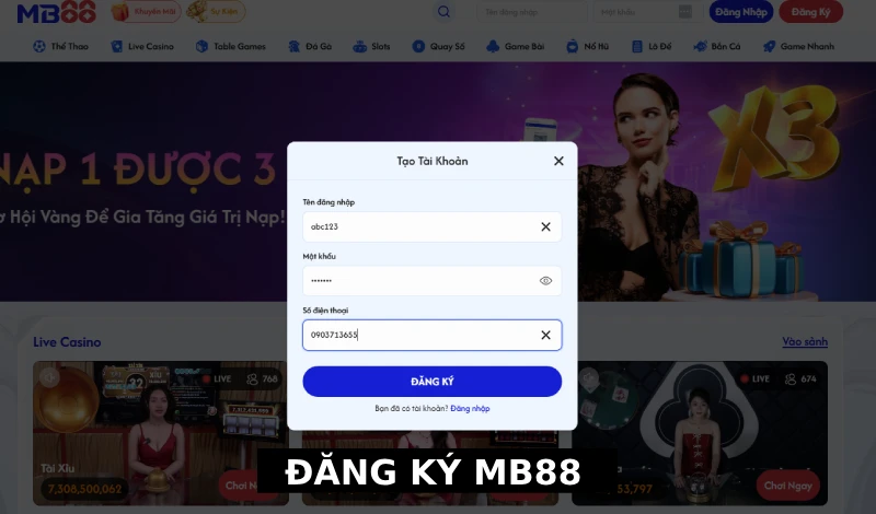 Hướng dẫn đăng ký & đăng nhập MB88 chi tiết nhất 2025 3 dang ky mb88