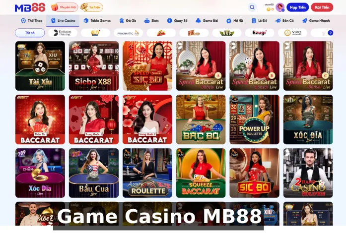 MB88 Casino Online – Chơi trực tiếp cùng Deadler xinh đẹp 2 Casino online tại MB88