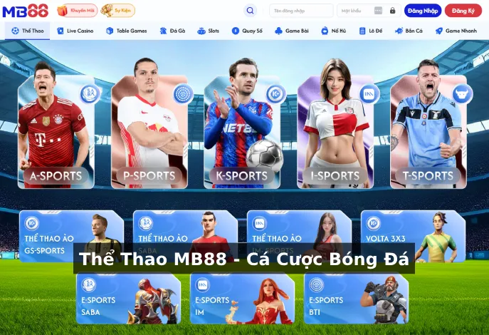 Cá cược bóng đá - Trải nghiệm thể thao trực tuyến đỉnh cao 1 cá cược bóng đá tại MB88